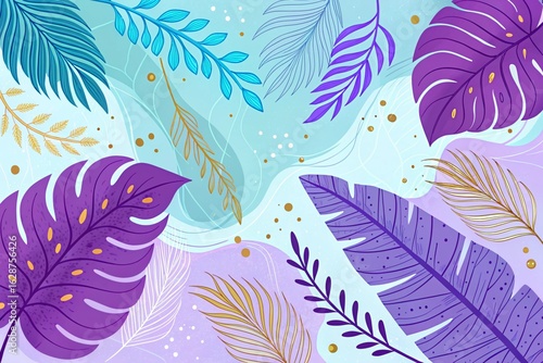 tropical leaves background	