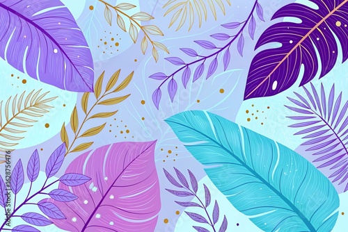 tropical leaves background	