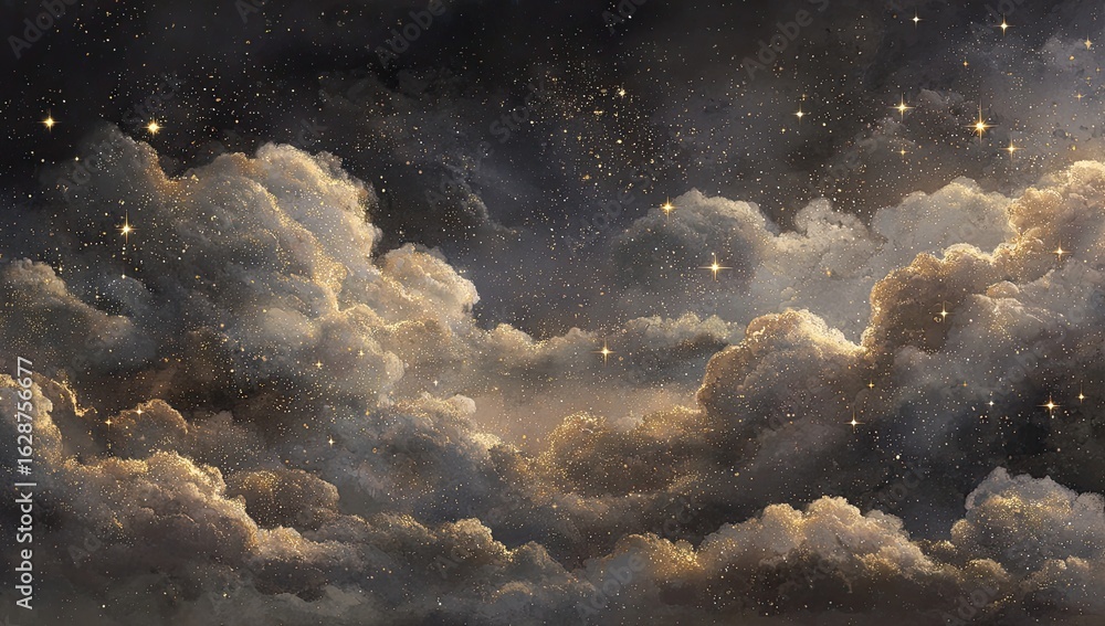 Obraz premium Night sky with majestic clouds