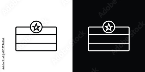 Loyalty card icon for app. Thin line signs.