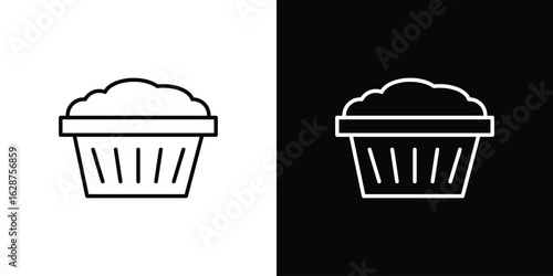 laundry hamper icon for app. Thin line signs.