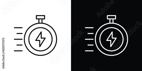 Instant icon for app. Thin line signs.