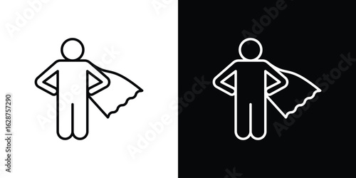 Hero icon for app. Thin line signs.