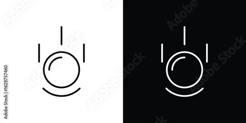 Gravity icon for app. Thin line signs.