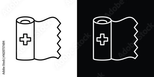 Gauze icon for app. Thin line signs.