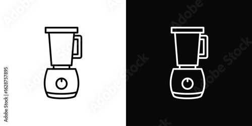 Food processor icon for app. Thin line signs.