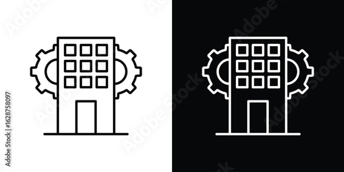 Enterprise icon for app. Thin line signs.