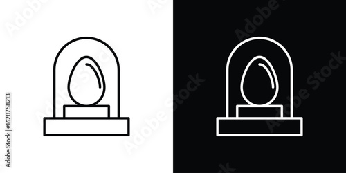 Egg incubator icon for app. Thin line signs.