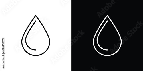 Drop icon for app. Thin line signs.