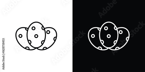 Dinosaur egg icon for app. Thin line signs.