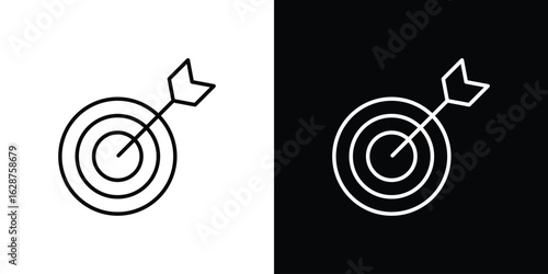 Dart icon for app. Thin line signs.