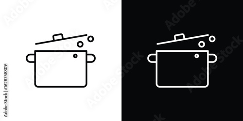 Cooking icon for app. Thin line signs.