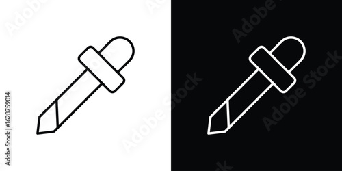 Color picker icon for app. Thin line signs.