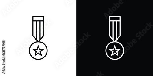 Coin decoration icon for app. Thin line signs.