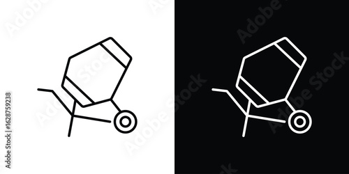 cement mixers icon for app. Thin line signs.