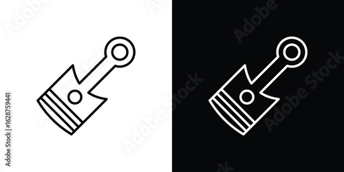 Car connecting rod icon for app. Thin line signs.