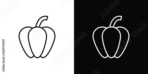 Capsicum icon for app. Thin line signs.