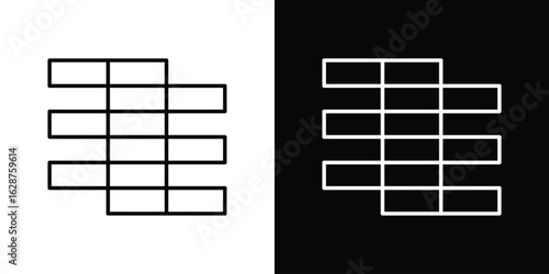 Bild auf Leinwand Brickwork icon for app. Thin line signs.