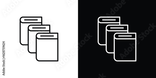 Books icon for app. Thin line signs.