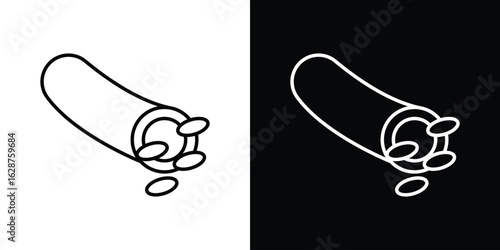 Blood vessel icon for app. Thin line signs.