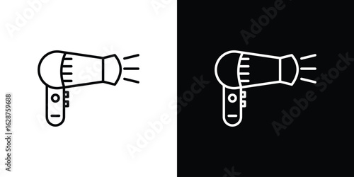 Blow dryer icon for app. Thin line signs.