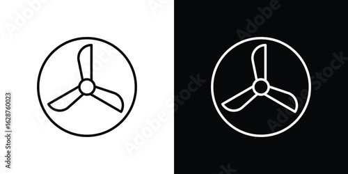 Airscrew icon for app. Thin line signs.
