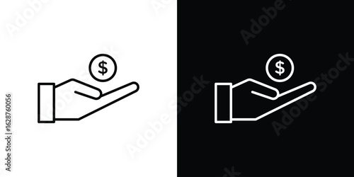 Affordable icon for app. Thin line signs.