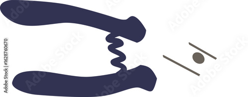 Flower pruner scissors vector illustration