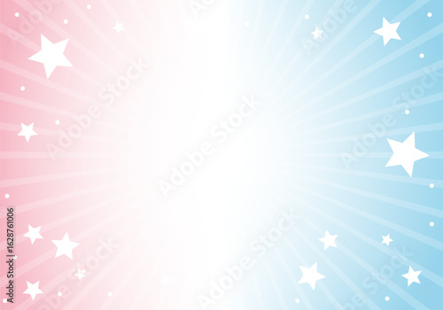 Gender party blue and pink background for a gender reveal theme, perfect for baby shower invitations, announcements or creative party designs