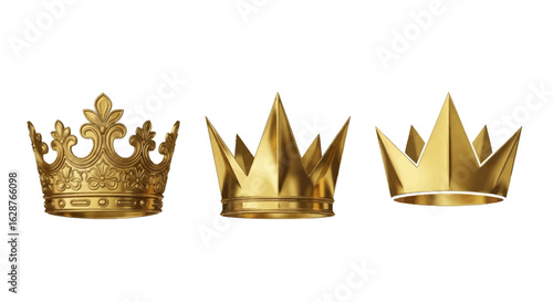 golden crown logo icon vector 