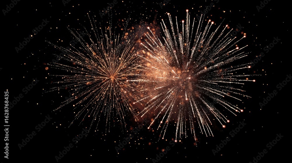 Fototapeta premium festive fireworks in the black night sky background no logos no brands ar 169