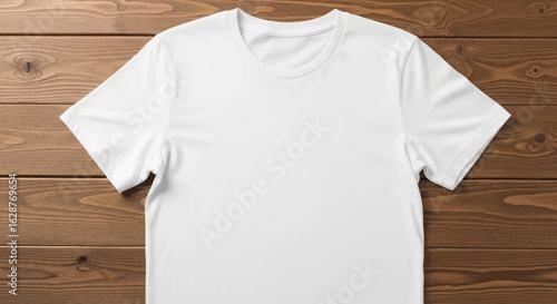 polo shirt on a wooden table mockup great for design input display template