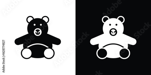 Teddy bear icon Illustration Pixel vector graphics - Vector.