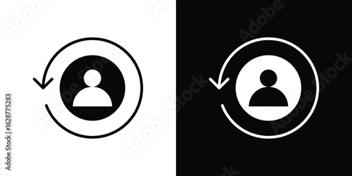 Scrum master icon Illustration Pixel vector graphics - Vector.