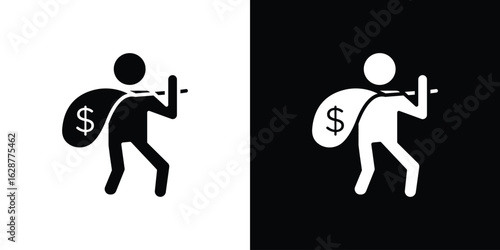 Robbery icon Illustration Pixel vector graphics - Vector.