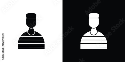 Prisoner icon Illustration Pixel vector graphics - Vector.
