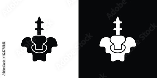 Pelvic area icon Illustration Pixel vector graphics - Vector.