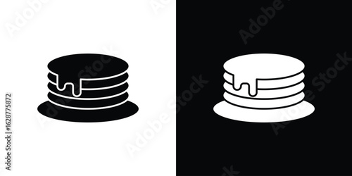 Pancake icon Illustration Pixel vector graphics - Vector.