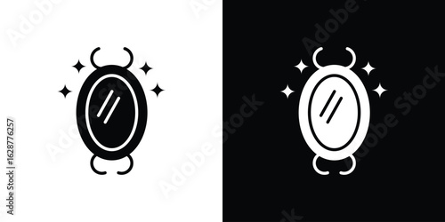 Magic mirror icon Illustration Pixel vector graphics - Vector.