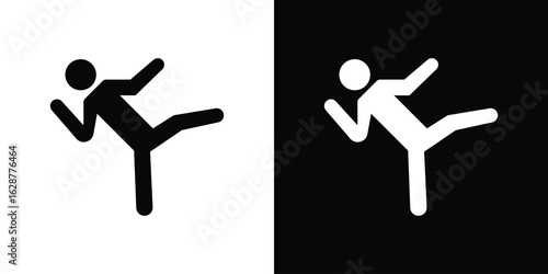Kung fu icon Illustration Pixel vector graphics - Vector.