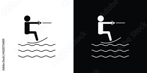 Kitesurf sign icon Illustration Pixel vector graphics - Vector.