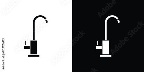 Kitchen tap icon Illustration Pixel vector graphics - Vector.