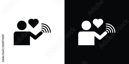 Influencer icon Illustration Pixel vector graphics - Vector.