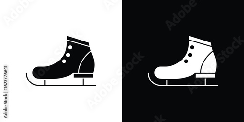 Ice skating icon Illustration Pixel vector graphics - Vector.