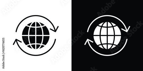Import-export icon Illustration Pixel vector graphics - Vector.