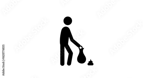 Person picking up litter with a bag