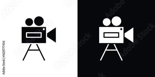 Film making icon Illustration Pixel vector graphics - Vector.