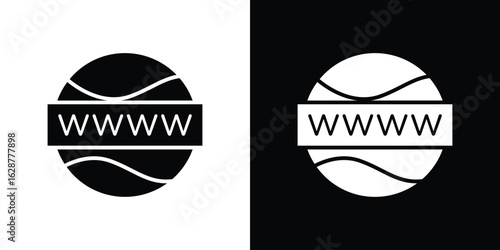 Domain icon Illustration Pixel vector graphics - Vector.