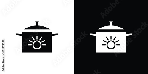 Crock pot icon Illustration Pixel vector graphics - Vector.