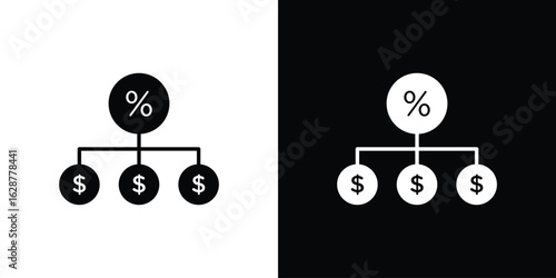 Commission icon Illustration Pixel vector graphics - Vector.